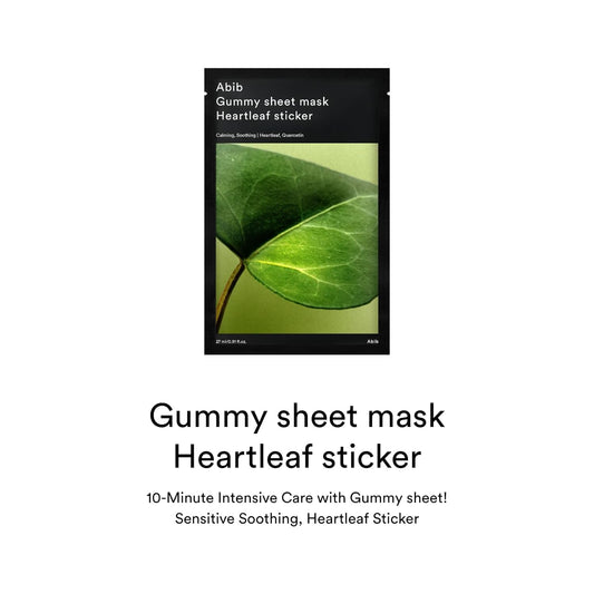 Abib Gummy Sheet Mask 10 Sheets (Heartleaf)