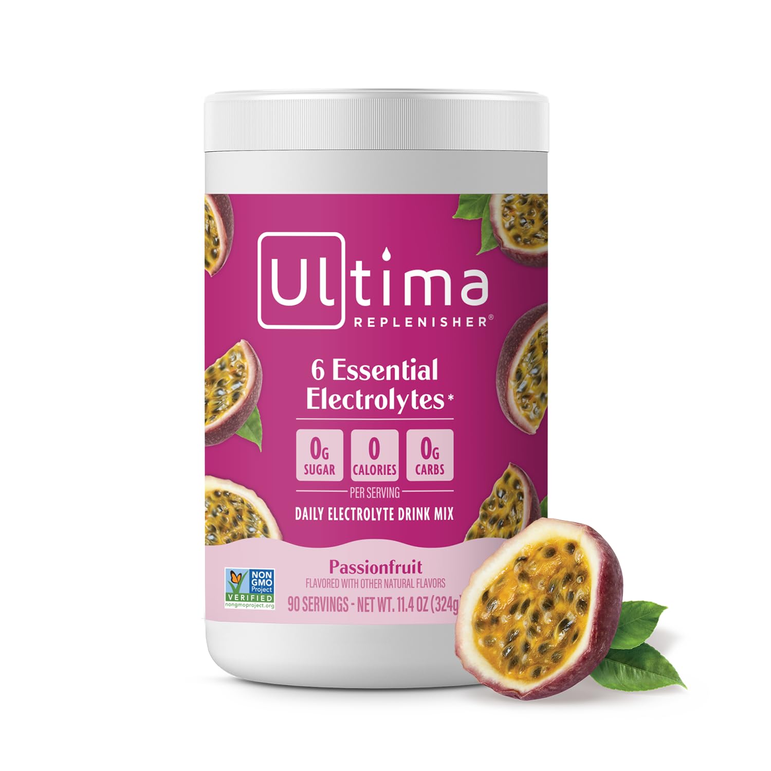 Ultima Replenisher Daily Electrolyte Drink Mix – Passionfruit, 90 Servings – Hydration Powder With 6 Key Electrolytes & Trace Minerals – Keto Friendly, Non- Gmo & Sugar-Free Electrolyte Powder