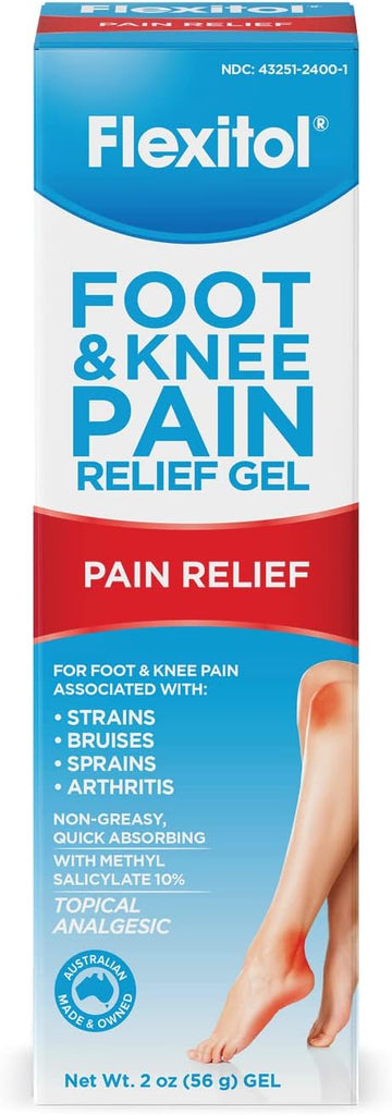 Flexitol Foot & Knee Pain Relief Gel with Arnica and Wintergreen, 2 Ou
