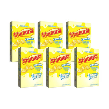 Starburst Singles To Go Zero Sugar Drink Mix, Lemon, 0.60 Ounce (Pack Of 6)