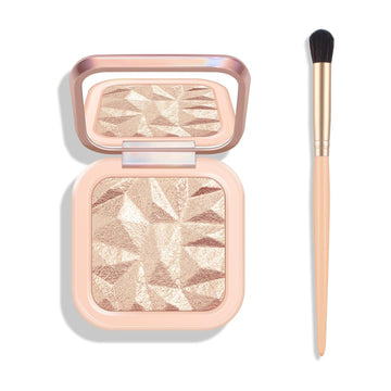 Kyda Face Highlighter Palette, High Glossy Face Illuminator Palette, Natural Glow Finish, Pearl Shimmer Smooth Baked Powder, Lasting Sparkling Highlighter Makeup-Dawn Glow