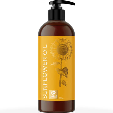 Sunflower Oil For Hair Skin And Nails - Aromatherapy Carrier Oil For Essential Oils Mixing And Hair Oil - Body Oil Cleanser For Face Anti Aging Skin Care And Moisturizing Body Oil For Dry Skin 16Oz