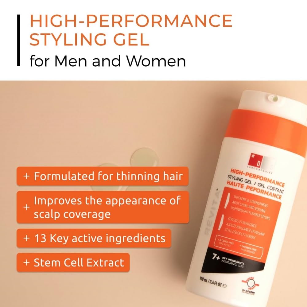 DS LABORATORIES Revita Thickening Hair Pomade & Styling Gel with Biotin, Caffeine, Beeswax, Ginseng & Zinc for Men & Women - Hair Styling Products : Beauty & Personal Care