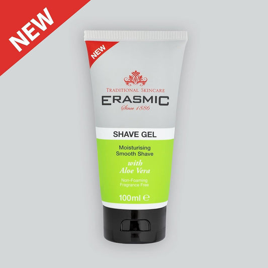 Erasmic Shave Gel For Men With Aloe Vera – Hydrating Shaving Gel For Sensitive Skin, Anti-Irritation Formula, Travel Size 100Ml, 3 Pack + Cheeroo Magnet