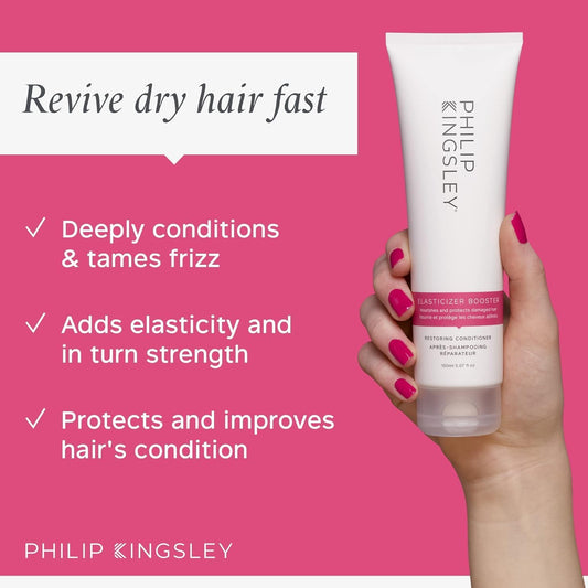 Philip Kingsley | Elasticizer Booster Conditioner | Deep-Conditioning Hair Treatment For All Hair Types | Reduces Breakage And Frizz, Adds Shine, Bounce And Style | 150Ml