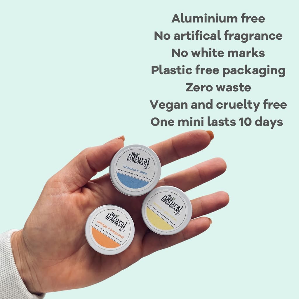 The Natural Deodorant Co. Mini/Sample Size 10g, Sweet Mint Teen Deo Balm, Lasts 10 Days, All Day Protection : Amazon.co.uk: Beauty
