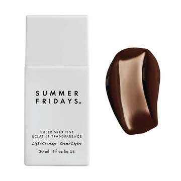 Summer Fridays Sheer Skin Tint - Tinted Moisturizer With Hyaluronic Acid - Helps Diminish Uneven Skin Tone - Sheer To Light Coverage - Shade 10 - Rich Deep With Neutral Undertones (1 Fl Oz)