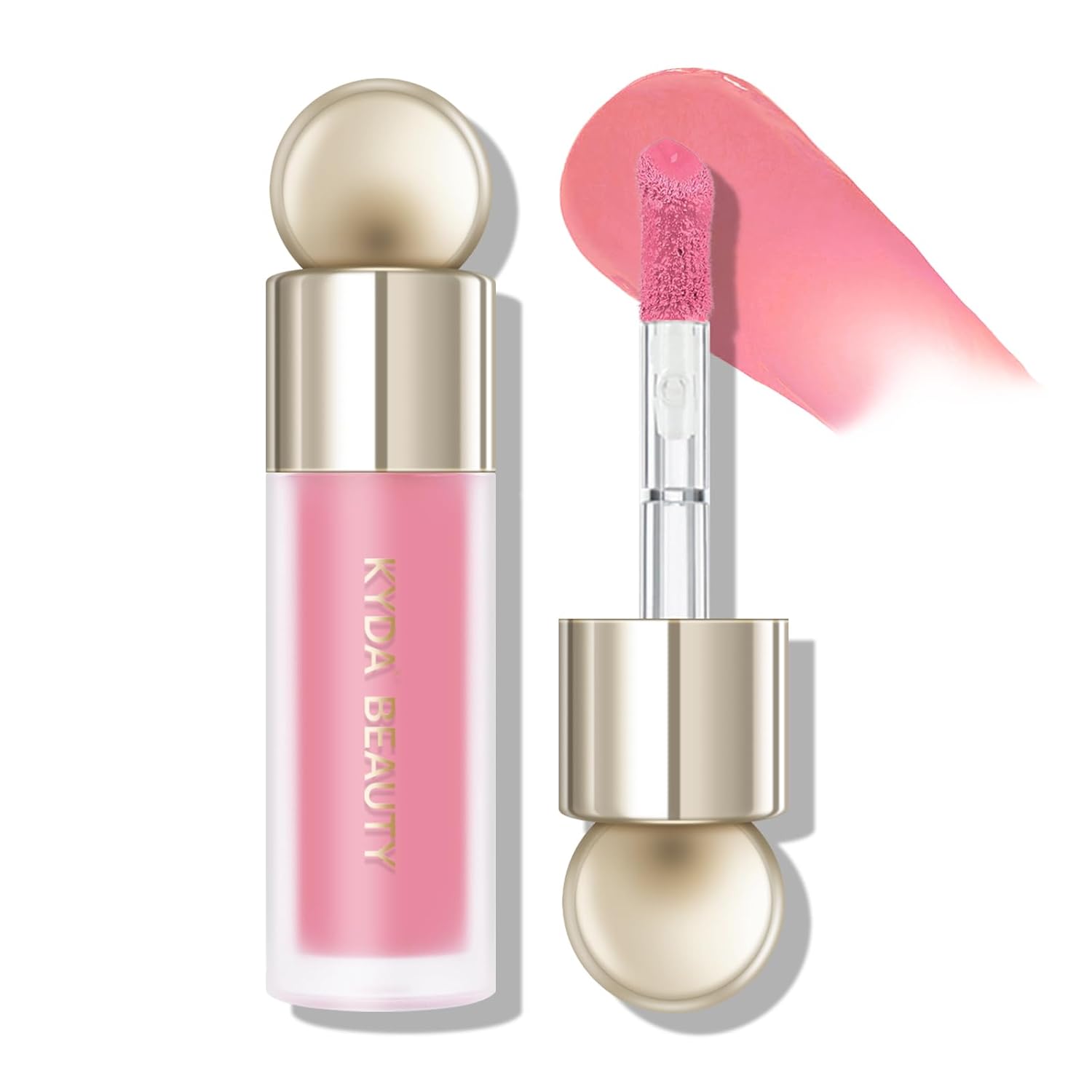 Kyda Liquid Highlighter, Natural Shimmer Tinted, Lasting Glossy Finish, Silky Creamy Lightweight Cover, Radiant Glow Face Enhancing Makeup, Body Liquid Illuminator-Champagne
