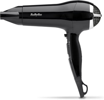 Babyliss Power Smooth Hair Dryer - Powerful And Lightweight, 2400W Fast Drying, Ionic For Frizz-Control, 3 Heat & 2 Speed Settings Plus Cool Shot, Black, 5736Cu