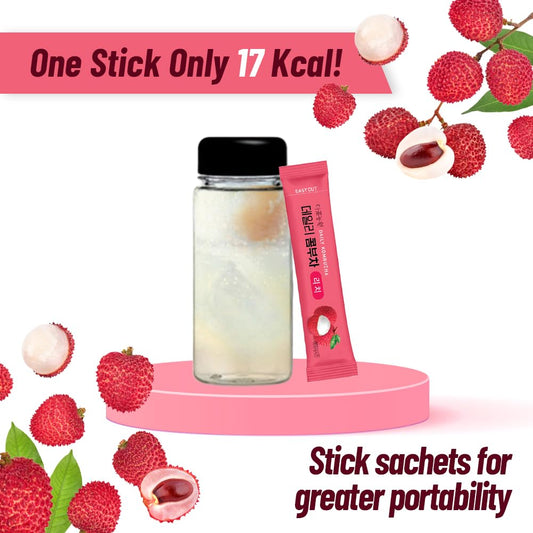 Kayfood-Kombucha-Lychee-Garden-Daily 20 Sticks With Gift Bottle Zero Sugar, Diet, Gut Healthy Sparkling Beverage, Fermented Korean Drinks For Iced Tea Hot Tea, Workout Tea 3.52Oz (100G)