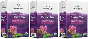 Swanson Organic Essiac Tea - Caffeine-Free 4 Pkts 3 Pack