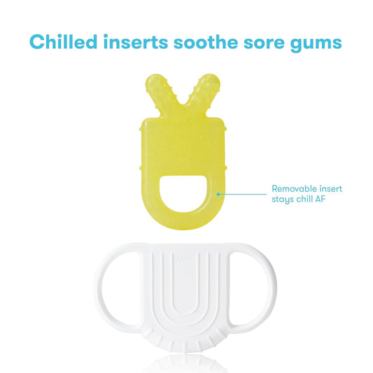 Frida Baby Teething Relief Not-Too-Cold-To-Hold Baby Teether | Bpa-Free Silicone Teething Toys