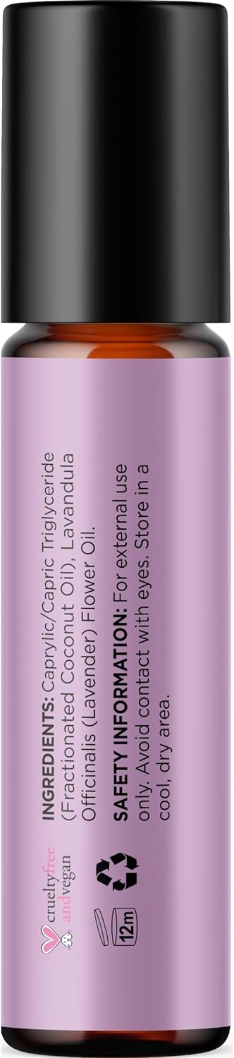 Lavender Essential Oil Roll On - Calming Aromatherapy Oil Roller for Sleep Headaches and Relaxation - Natural Pre-Diluted Sleep Oil for Nighttime Relaxation with Lavender Essential Oil for Skin : Health & Household