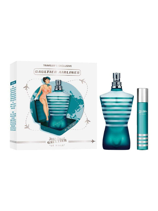 Jean Paul Gaultier Le Male Gaultier Airlines For Men 2 Piece Set (4.2 Ounce Eau De Toilette Spray+ 20Ml Trave Spray) : Beauty & Personal Care