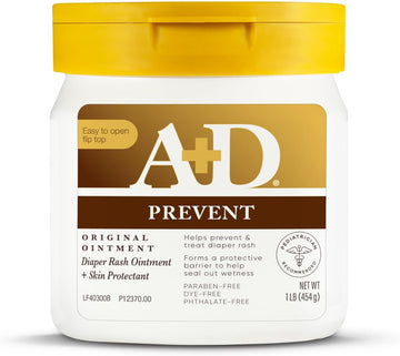 A+D Original Diaper Rash Ointment, Skin Protectant With Lanolin And Petrolatum, (Packaging May Vary) Cream 16 Ounce (Pack Of 1)