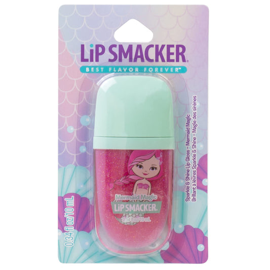 Lip Smacker Sparkle & Shine Lip Gloss, Glitter High Shine Lip Gloss, Mermaid Magic 0.34 Fl Oz