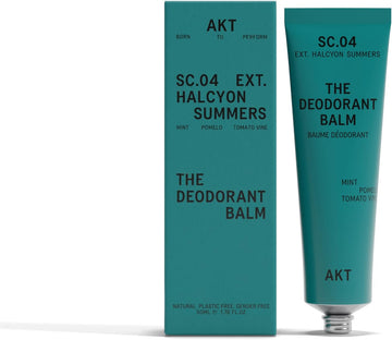 Akt, The Deodorant Balm. Award Winning, Multi-Use, Natural Deodorant. Plastic Free. Gender Free. Aluminium Free. 100% Effective — 1 Tube Lasts Up To 3 Months. Sc.04 Halcyon Summers. 50Ml