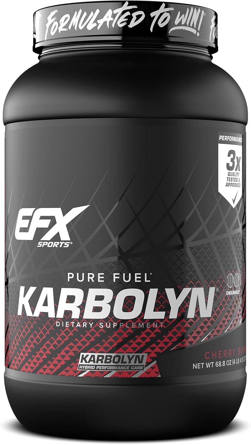 Efx Sports Karbolyn Fuel | Fast-Absorbing Carbohydrate Powder | Carb Load, Sustained Energy, Quick Recovery | Stimulant Free | 18 Servings (Orange)