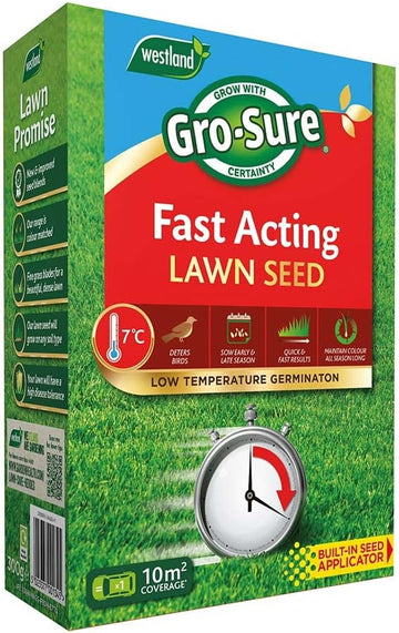 Gro-Sure Fast Acting Lawn Seed, 10 m2, 300 g, Blue,Green?Portal