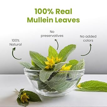 Blue Tea - Mullein Tea - 30 Tea Bags (Plant Based) | Super Anti-Oxidant | Herbal Tea - Caffeine Free - Flower Based - Vegan - Non-Bitter - Non-Gmo - Natural Ingredients | Tin Pack