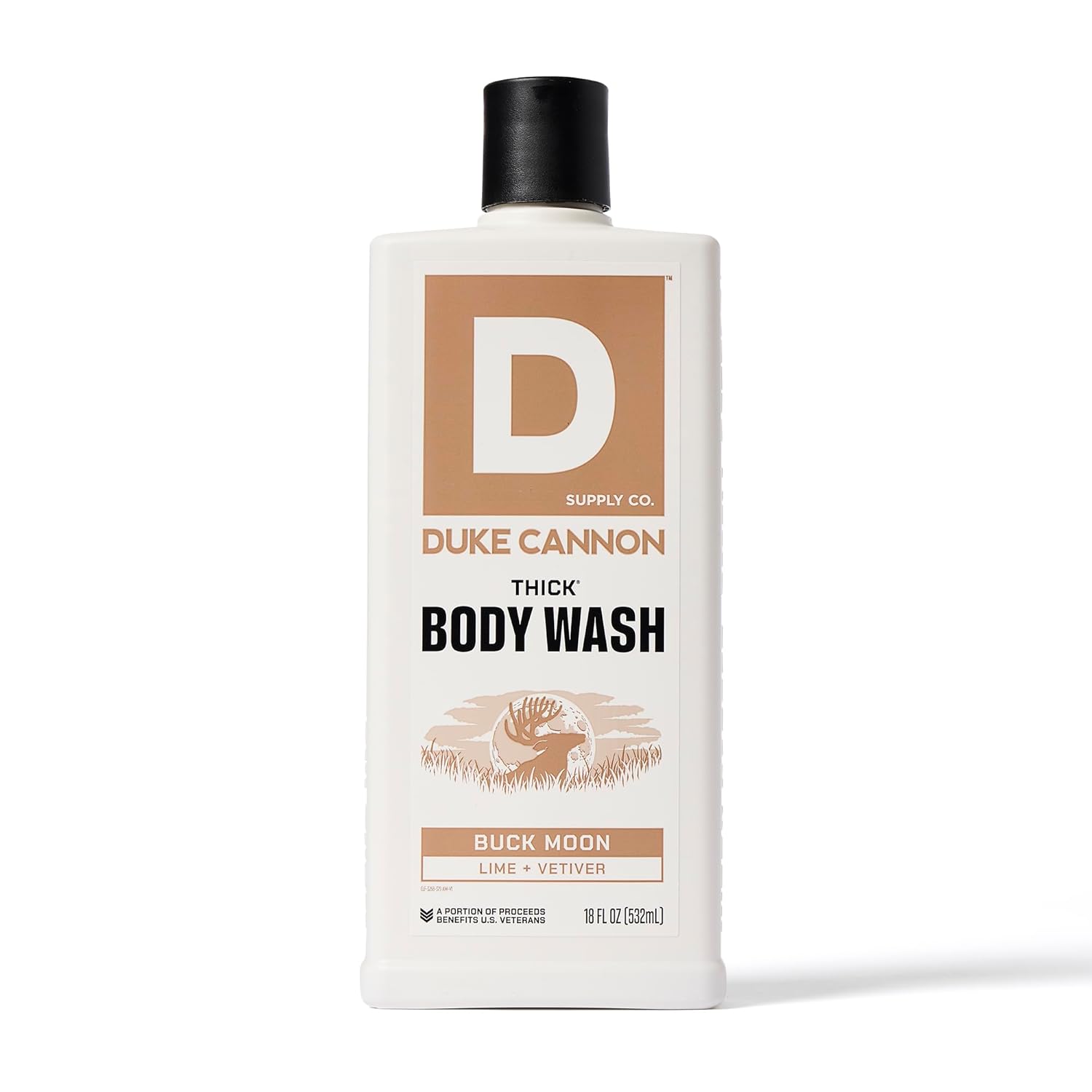 Duke Cannon Supply Co. Thick High Viscosity Body Wash – 3X Thicker, Plant-Based, Mineral-Enriched For Men – Shower Gel – Men’S Body Scrub – Buck Moon (18 Oz)