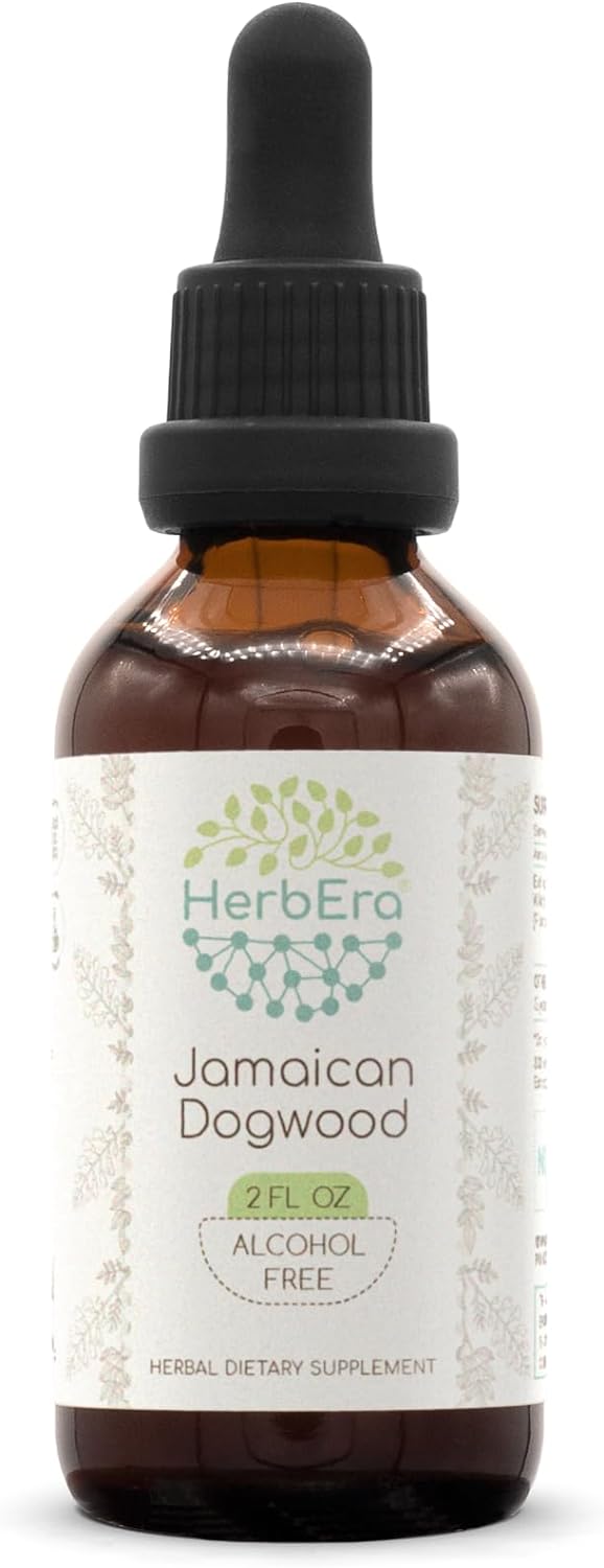Jamaican Dogwood B60 Alcohol-Free Herbal Extract Tincture, Wildcrafted Jamaican Dogwood (Piscidia Piscipula) Dried Bark (2 fl oz)