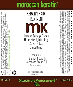 Brazilian Keratin Hair Treatment Blowout Straightening Product Professional Grade Natural Organic Looking Results At Home Or Salon (8Oz, 2 Bottles)