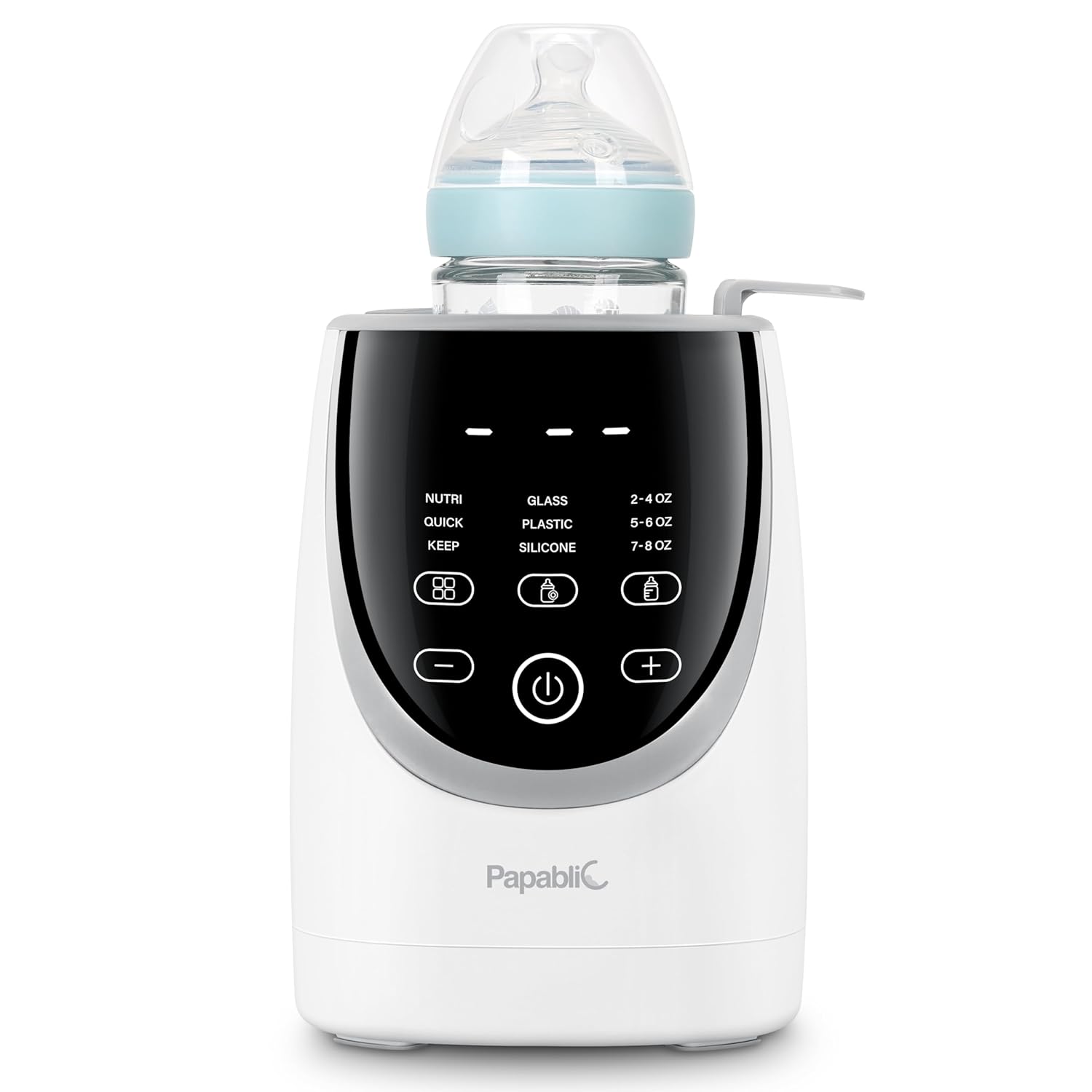 Papablic Swirlable Bottle Warmer, 9-in-1 Nutri Baby Bottle Warmer for Breastmilk & Formula and Night Feeds, Uniform Heating for Nutrient Preservation, Smart Temperature Control, Automatic Shut-Off