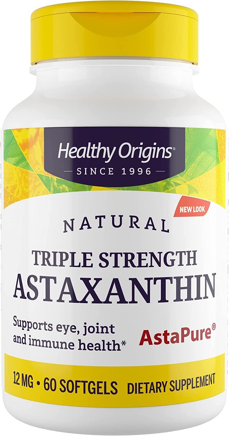 Healthy Origins Astaxanthin Triple Strength Gels, 60 Count