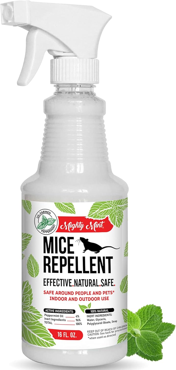 Mighty Mint - 16Oz Peppermint Oil Mice Repellent Spray