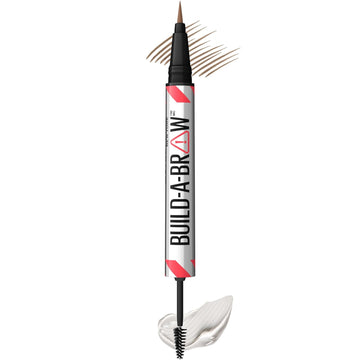 Maybelline Build-A-Brow 2-In-1 Brow Pen And Sealing Brow Gel, Eyebrow Makeup For Real-Looking, Fuller Eyebrows, Soft Brown, 1 Count