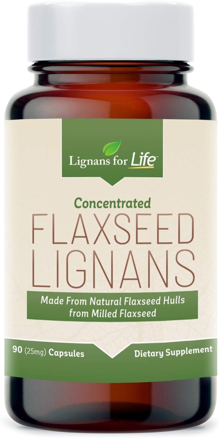 Lignans For Life Flaxseed Lignans For Dogs + Sdg Lignans From Flaxseed Hulls, 25Mg - 90 Capsules - Nutritional Flax Seed Capsules, Flaxseed Lignans For Dogs, Natural Flaxseed Supplements