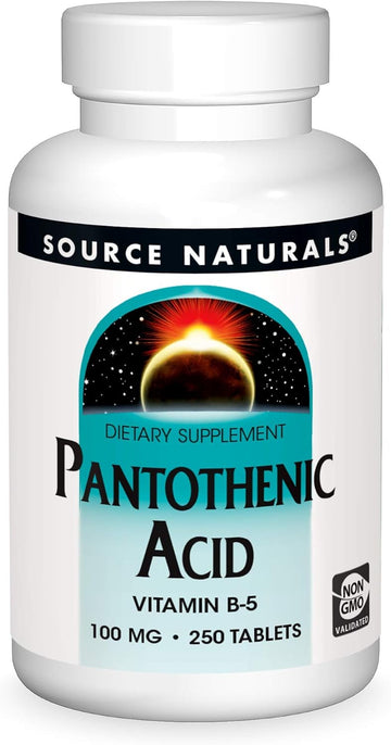 Source Naturals Pantothenic Acid 100 Mg Vitamin B-5 Dietary Supplement - 250 Tablets