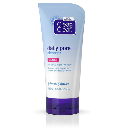 Clean & Clear Daily Pore Cleanser, Oil-Free, 5.5 oz (Pack of 2) : Beauty & Personal Care