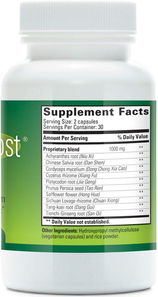 Herbal Boost Natural Herbal Recovery Supplement Supports Healthy Circulation to Aid in Recovering from Life's Major Challenges (60 Vegetarian Capsules)