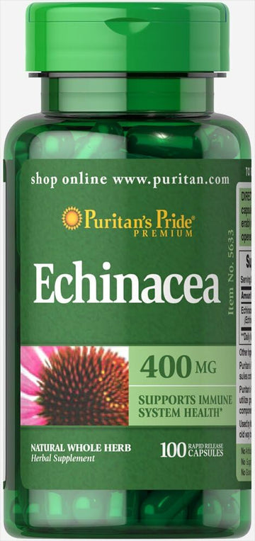 Puritan's Pride Echinacea 400 mg-100 Capsules : Health & Household