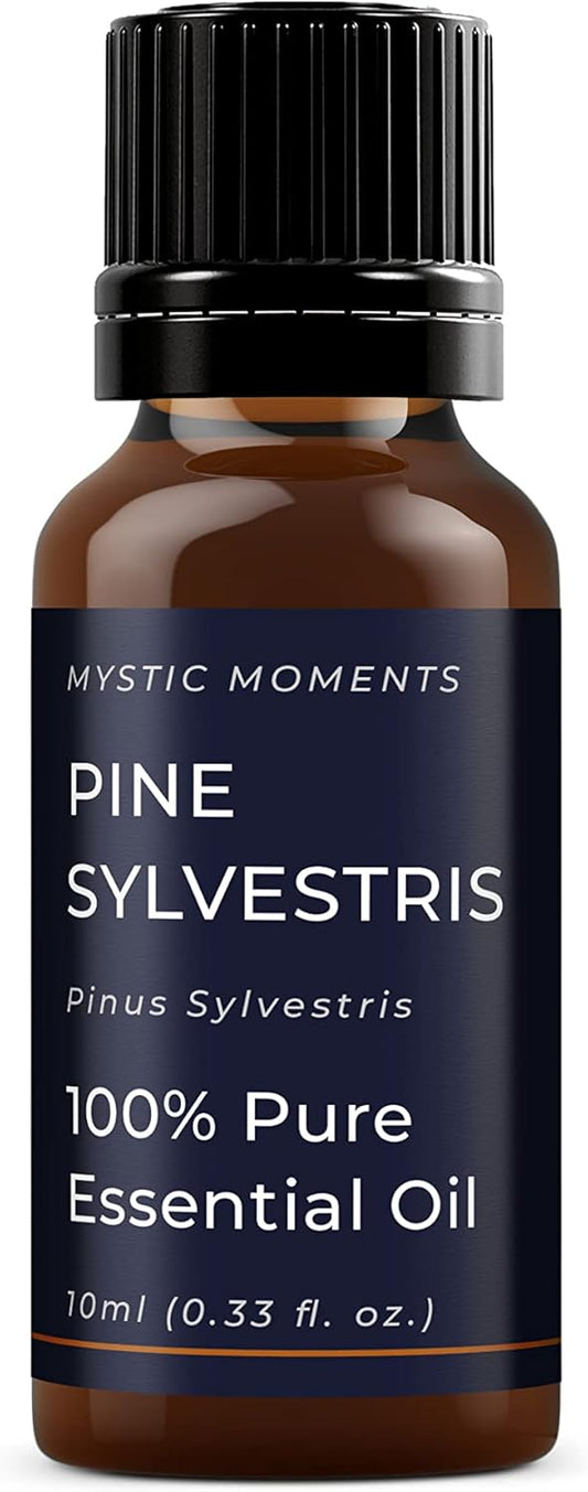 Mystic Moments | Pine Sylvestris Essential Oil 10ml - Pure & Natural oil for Diffusers, Aromatherapy & Massage Blends Vegan GMO Free