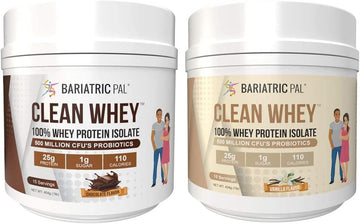 BariatricPal Clean Whey Protein (25g) with Probiotics - Chocolate & Vanilla Variety Pack