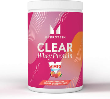 Myprotein Clear Whey Isolate Protein Powder - Raspberry, Orange And Passionfruit - 500G - 20 Servings - Cool And Refreshing Whey Protein Shake Alternative - 20G Protein And 4G Bcaa Per Serving