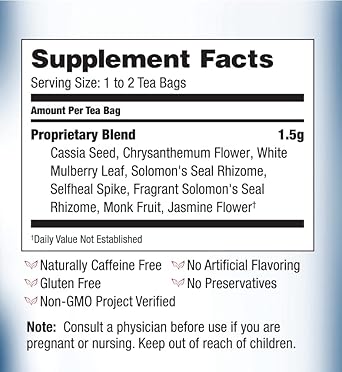 Bravo Tea Healthy Eyes Caffeine Free 20 Tea Bags : Grocery & Gourmet Food
