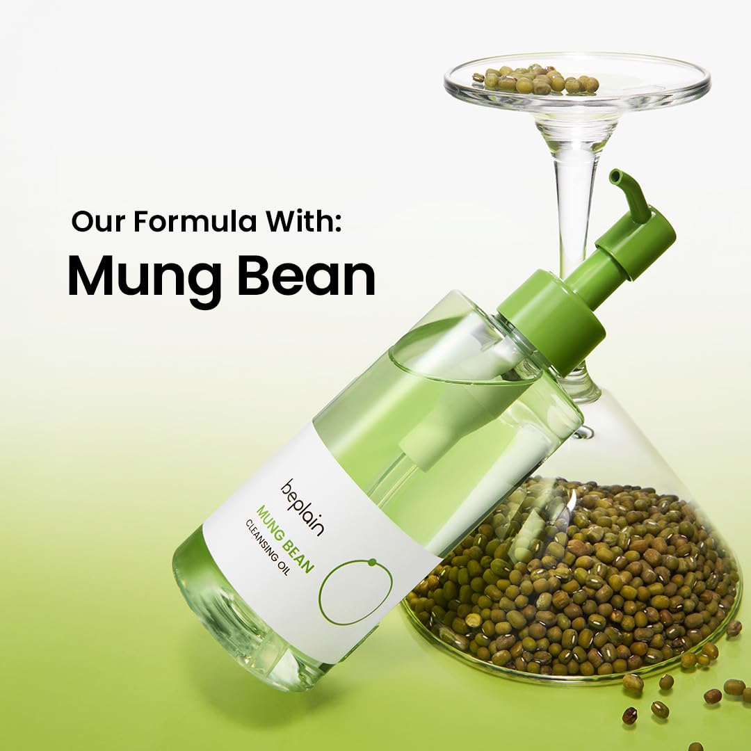 Beplain Mung Bean Cleansing Oil(6.76Fl.Oz/200Ml)| Fragrance-Free | Non-Comedogenic Tested| Makeup Blackhead Remover & Deep Pore Cleanser| Suitable For Sensitive Skin| Double Cleansing Korean Skincare : Beauty & Personal Care