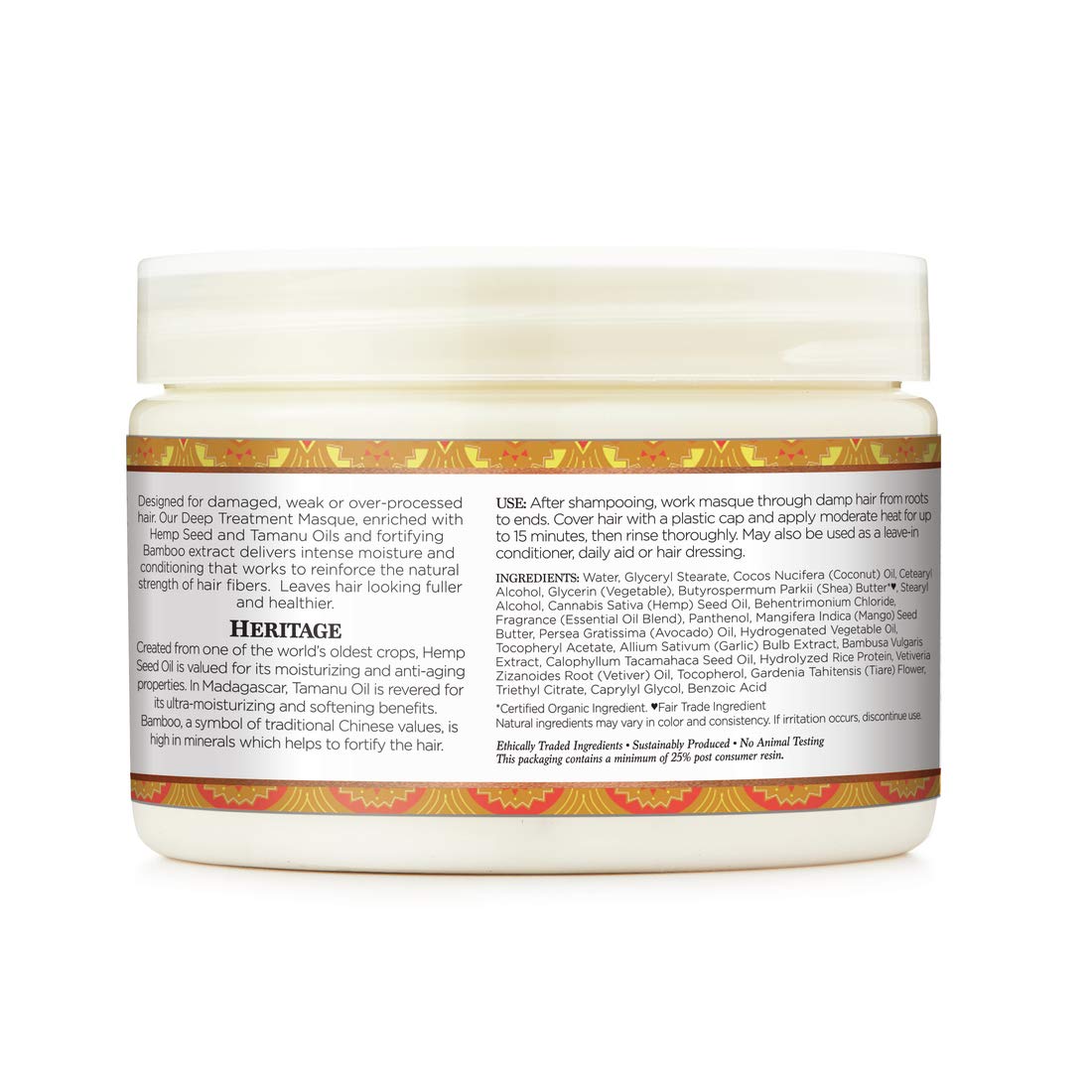 Nubian Heritage Indian Hemp Deep Conditioner Hair Mask For Weak Hair Masque Deep Conditioner For Weak Hair 11 Oz
