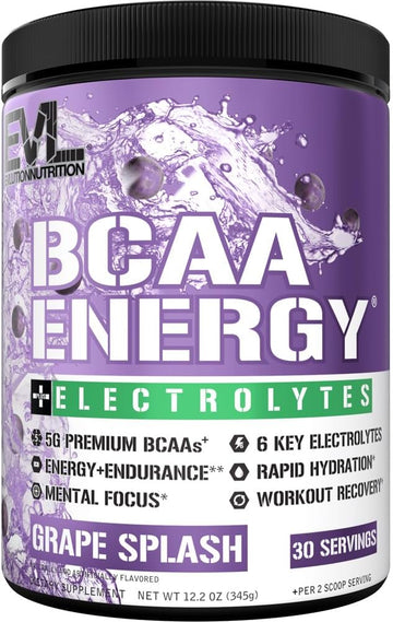 Evl Bcaas Amino Acids Powder - Bcaa Energy Pre Workout Powder For Muscle Recovery Lean Growth And Endurance - Rehydrating Post Workout Recovery Drink With Natural Caffeine - Watermelon
