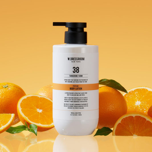 W.Dressroom Moisturizing Body Lotion No.38 Tangerine Farm, Perfumed Body Lotion, Moisturizer For Sensitive Dry Skin, Korean Skin Care, Gentle, Soothing, Non-Greasy, And Scented Lotion For Women