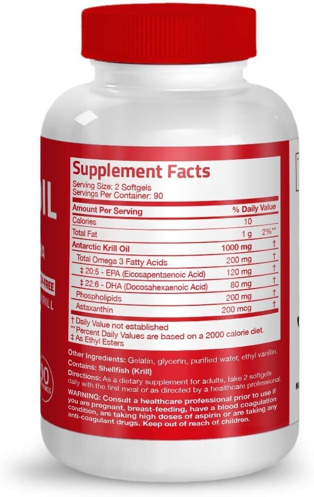 Bronson Probiotic 50 Billion Cfu + Prebiotic With Apple Polyphenols & Pineapple Fruit Extrac Antarctic Krill Oil 1000 Mg With Omega-3S Epa Dha