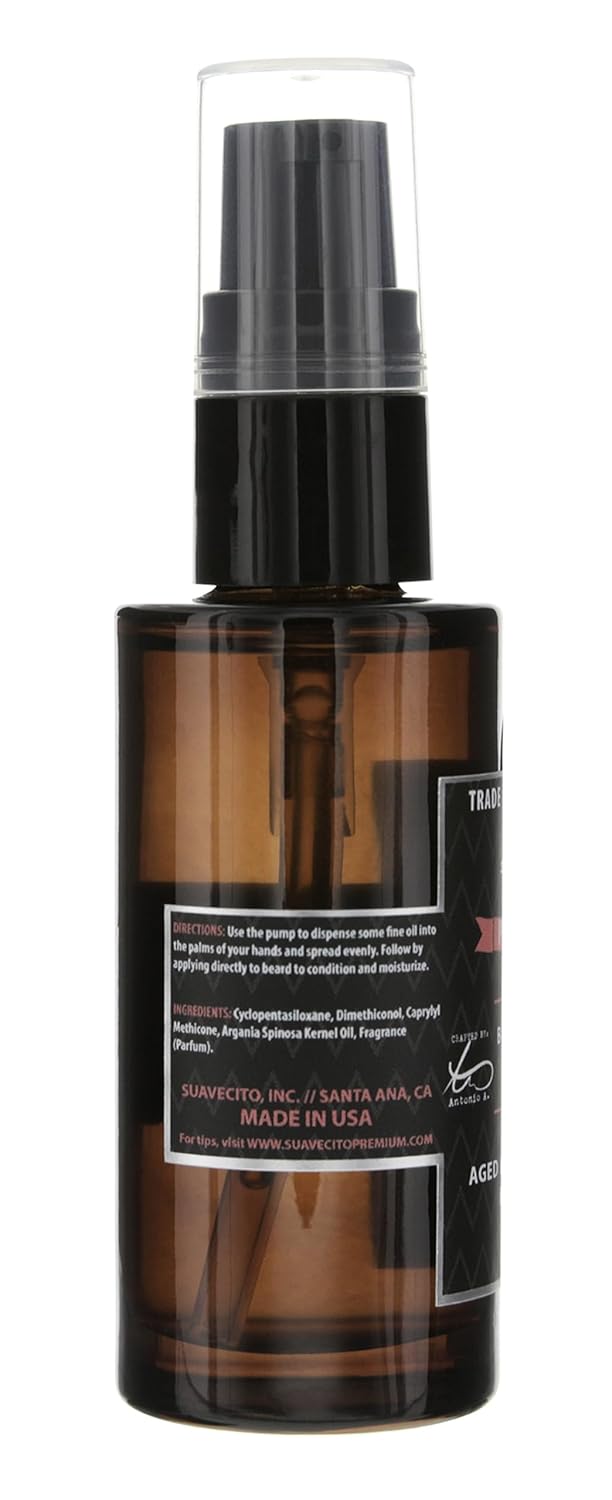 Suavecito Premium Blends Beard Oil - Leave-In Beard Conditioner For Softening Hair, Hydrating Skin, Eliminating Beard Dandruff, Healthy Beard Growth - 1 Oz