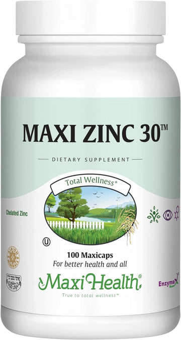 Zinc 30 - Zinc Vitamin With Enzymax For Enhanced Absorption - Highest Potency Immune Support - Glycinate Chelated Zinc Supplements For Adults - Zink Vitaminas - Kosher Made In Usa - 100 Count Capsules