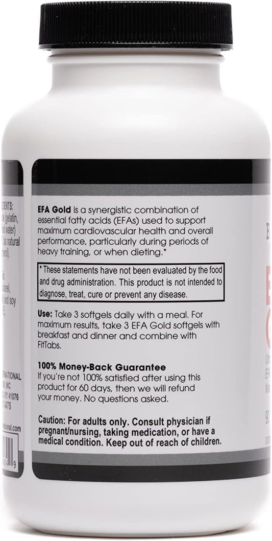 Beverly International Efa Gold, 90 Softgel Capsules. Cool Down Inflammation, Beautify And Protect. High Potency Omega-3S Epa And Dha + Omega 6&9 Fatty Acids. Combination Fish, Flaxseed And Borage Oil