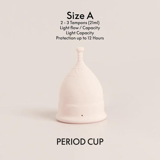 Grace & Green - Reusable Period Cup - Size A - Menstrual Cup - Rosewater Pink - 12-Hour Wear - Medical-Grade Silicone - BPA-Free - Lasts up to 10 Years