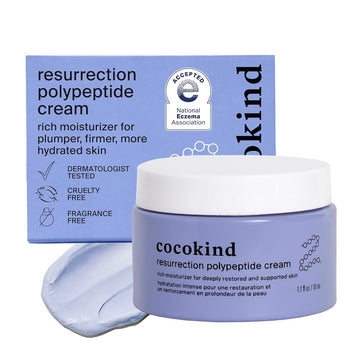 Cocokind Resurrection Polypeptide Cream, Hydrating Face Moisturizer With Peptides And Squalane, Anti Aging Skin Barrier Repair Cream For Dry Skin